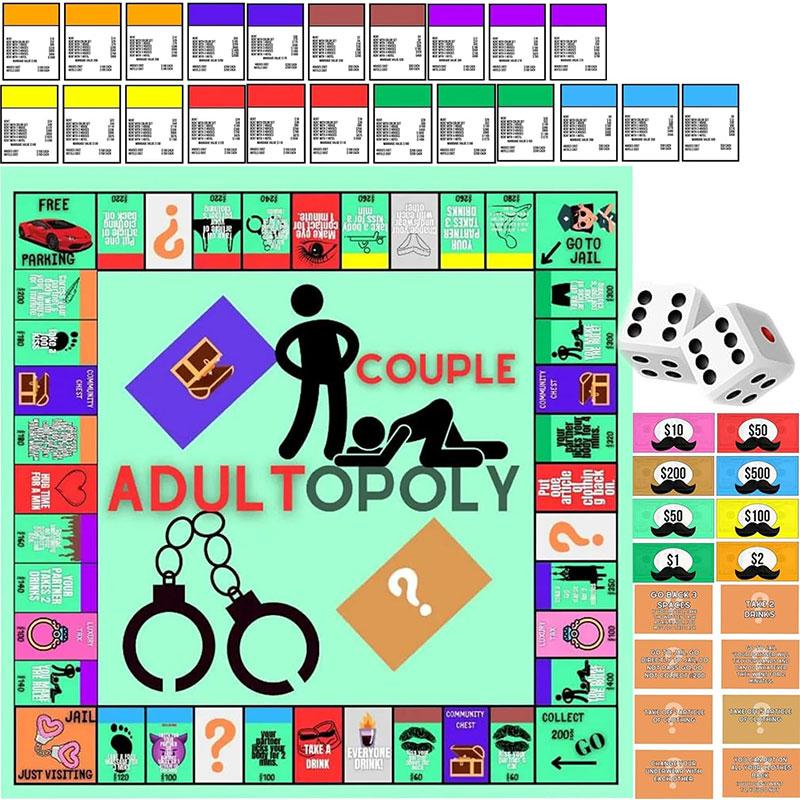 Board Game Monopoly - Juego de pareja para adultos, monopolio,