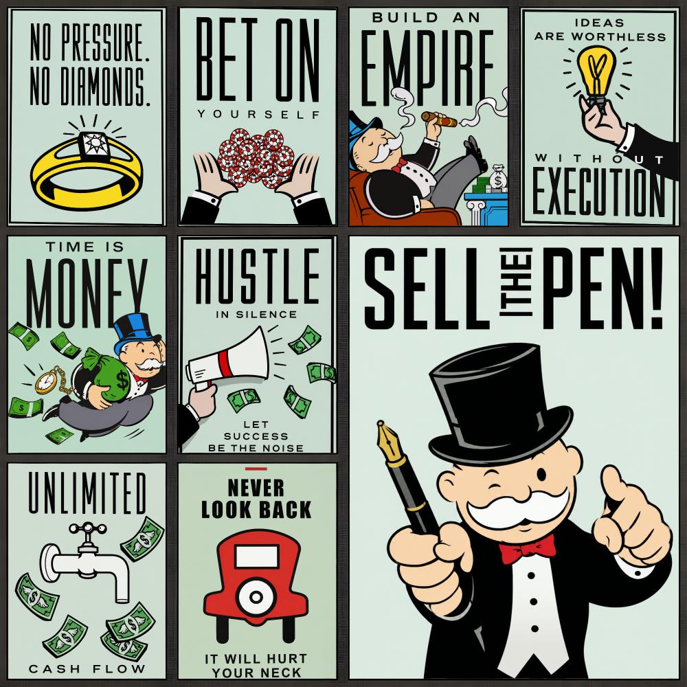 Board Game Monopoly - Póster del juego Monopoly Family Board