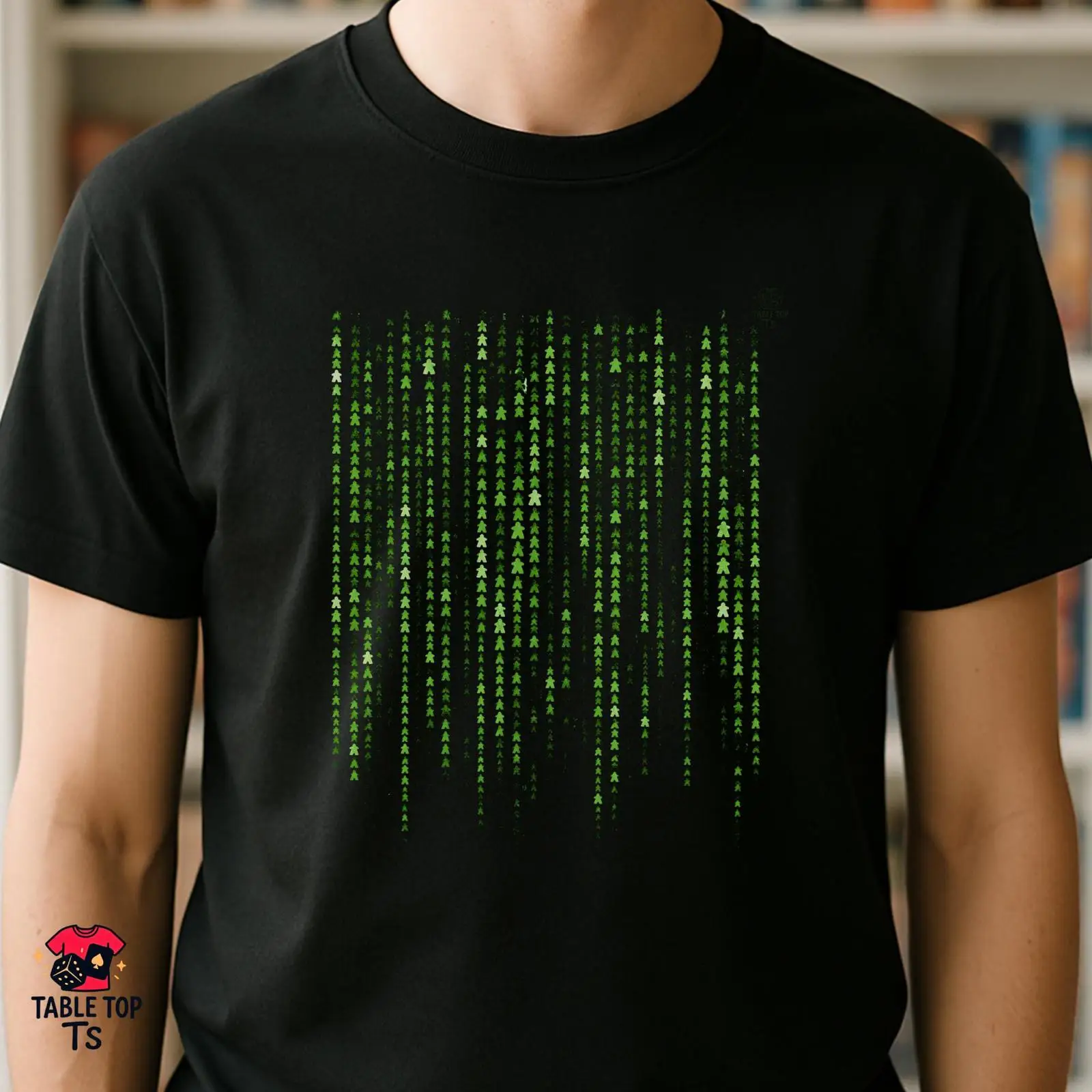 Camiseta Meeple Matrix Code, p - Board Game Geek reseña y precio